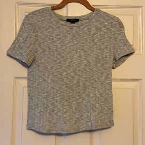 Forever 21 Gray Ribbed T-Shirt